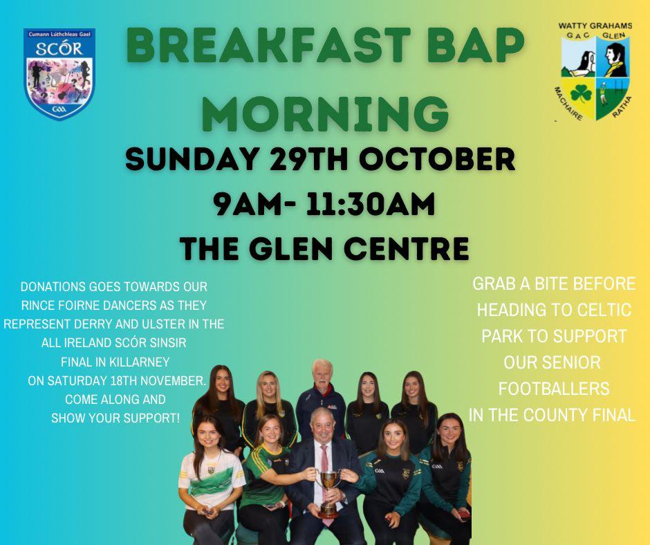 Breakfast bap morning info