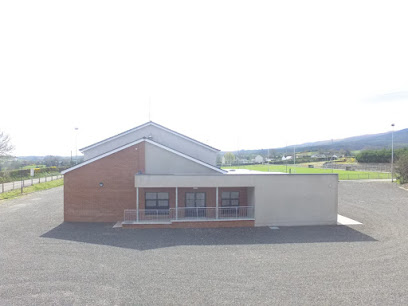 red brick club house at playing field